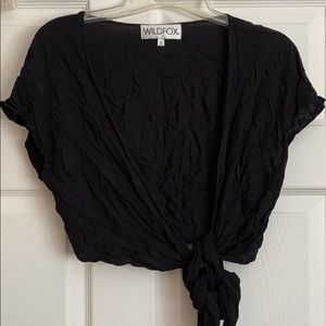 REVOLVE x Wildfox Couture Short Sleeve Wrap Top